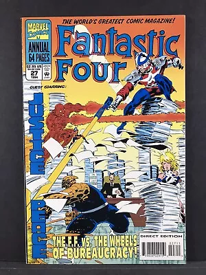 Buy Fantastic Four Annual 27 Marvel 1994 TVA Loki Mobius 1st Justice Truth NM+ • 15.52£