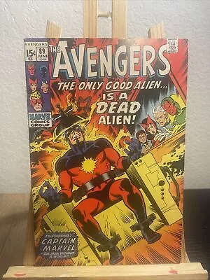 Buy Avengers #89 The Only Good Alien! Captain Marvel! Sal Buscema Cover! Marvel 1971 • 62.13£