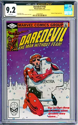 Buy Daredevil 182 CGC Graded 9.2 NM- JSA SS Signed Frank Miller Marvel Comics 1982 • 174.70£