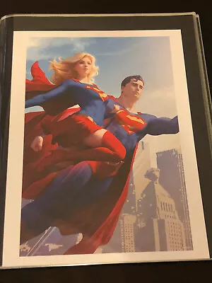Buy Superman Supergirl Action Comics 1000 Art Print By Stanley Artgerm Lau 12  X 16  • 13.97£