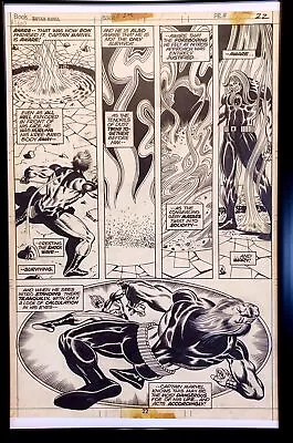 Buy Captain Marvel #34 Pg. 22 By Jim Starlin 11x17 FRAMED Original Art Print Comic P • 46.55£
