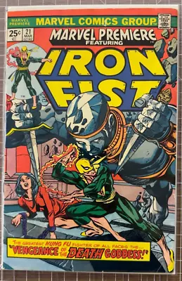 Buy Marvel Premiere #21 Comic Iron Fist, Vengeance Of The Death Goddess! 3.5-4.5 • 23.29£