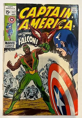 Buy (1969) CAPTAIN AMERICA #117! 1st Appearance THE FALCON! • 100.95£