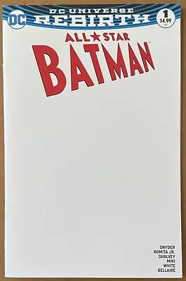 Buy All Star Batman #1 - Blank Cover Variant - First Print - Dc Comics 2016 • 18.94£