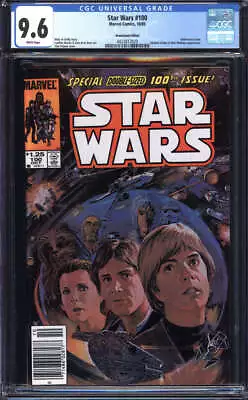 Buy Star Wars #100 Cgc 9.6 White Pages // Tom Palmer Cover Marvel Comics 1985 • 93.19£