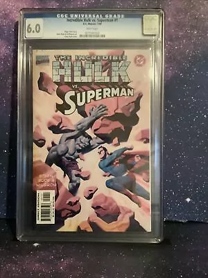Buy Incredible Hulk Vs Superman #1 Rare Grey Hulk Variant Marvel Comic CGC 6.0 White • 132.25£
