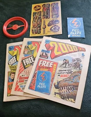 Buy 2000ad PROGS 1, 2 AND 3 ALL WITH FREE GIFTS. VERY RARE. ALL EX CONDITION. • 3,200£