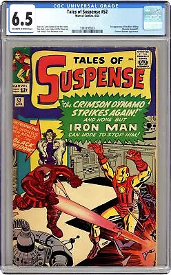 Buy Tales Of Suspense #52 CGC 6.5 1964 1991195003 1st App. Black Widow • 1,669.71£