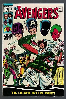 Buy Marvel Comics Avengers 60 VFN- 7.5 1968 Til Death To Us Part • 79.99£