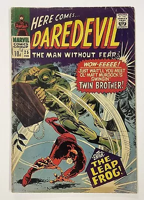 Buy Daredevil #25. Feb 1967. Marvel. Vg. Lee! Colan! 1st App Of Leap Frog! Uk Price! • 15£