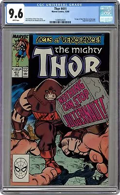 Buy Thor #411 CGC 9.6 1989 1448932029 1st New Warriors (cameo) • 229.51£