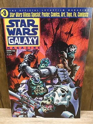 Buy Star Wars Galaxy Magazine Issue 3 Spring 1995 Comic C/w 3D Trading Card & Poster • 4.99£