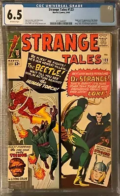 Buy Strange Tales #123 (1964)  Cgc Slabbed Fn+ 6.5  Human Torch!  Doctor Strange! • 250£