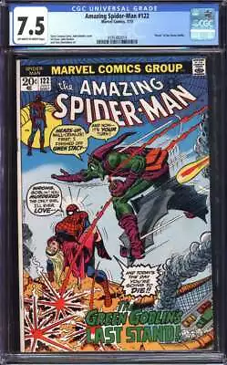 Buy Amazing Spider-man #122 Cgc 7.5 Ow/wh Pages // Death Of Green Goblin Marvel 1973 • 256.28£