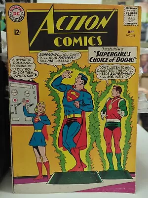 Buy Action Comics #316 Sept 1964 DC Supergirl's Choice Of Doom • 8.54£