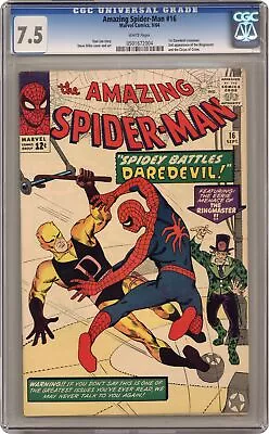 Buy Amazing Spider-Man #16 CGC 7.5 1964 0501672004 • 1,498.85£