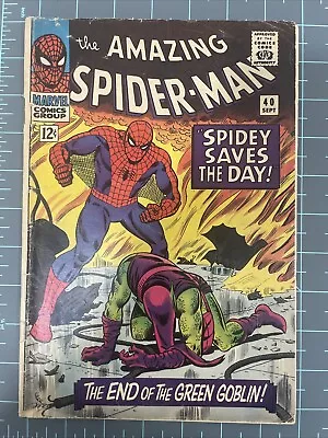 Buy Amazing Spider-Man #40 - Marvel Comics 1966 Origin Of The Green Goblin. • 62.12£