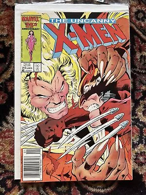 Buy 1987 Uncanny X-Men #213 VF Newsstand Marvel Mr Sinister Cameo, Sabretooth • 19.42£
