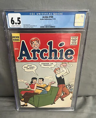 Buy Archie #105 CGC 6.5 OWW Pages 2nd Highest Graded On Census • 160.75£