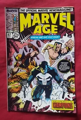 Buy Marvel Age #67 (vol 1) Jim Lee  Punisher Wolverine Cover  Oct 1988  Vfn (7.0) • 3.95£