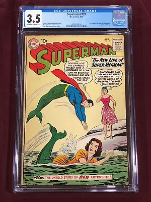 Buy Superman 139 Cgc 3.5 Jerry Siegel Curt Swan 1960 • 93.14£