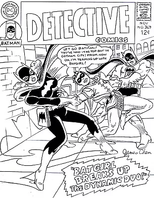 Buy Detective Comics # 369 Cover Recreation Batgirl Original Comic Art On Card Stock • 27.22£