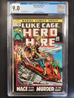Buy Hero For Hire #3 CGC 9.0 - 1st Appearance Of Gideon Mace - Graham Cover • 69.89£