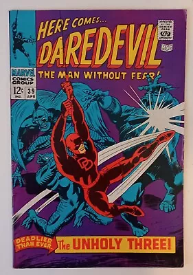 Buy Daredevil #39 (1st App Of The Exterminator/ Unholy Three App.) Silver Age 1968 • 13.98£