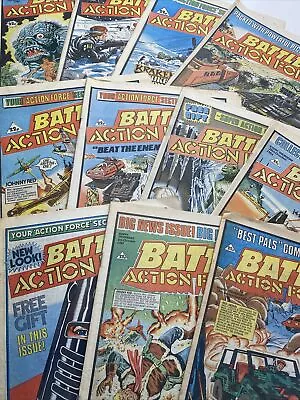 Buy 11 X Vintage BATTLE ACTION FORCE COMICS  Bundle / Job Lot From 1984 • 16.99£