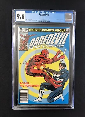 Buy CGC 9.6 Daredevil #183 Newsstand 1st Daredevil Vs Punisher Miller 1982 Marvel • 155.31£