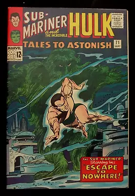 Buy Tales To Astonish #71 VF 8.5 Hulk, Sub Mariner Vintage Marvel Comics 1965 • 116.48£