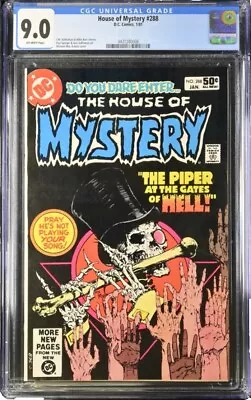 Buy House Of Mystery #288 CGC 9.0 1981 Piper Bronze Age DC Horror • 85.43£