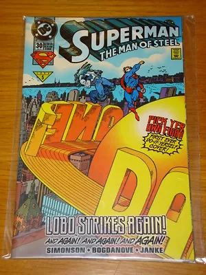 Buy Superman Man Of Steel #30 Comic Sealed + Diy Transfers February 1994 • 5.99£