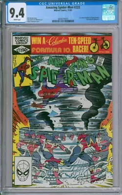 Buy Marvel Comics Amazing Spider-Man #222 CGC 9.4 1st James Sanders As Speed Demon • 52.78£