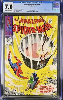 Buy The Amazing Spider-Man #61 CGC 7.0 1st Gwen Stacy Cover Kingpin App - 4451564005 • 116.49£