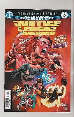 Buy Dc Comics Justice League Of America #9 August 2017 Rebirth 1st Print Nm • 3.65£
