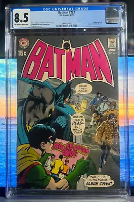 Buy Batman #222 (1970) Cgc 8.5 --  Classic Neal Adams  Beatles  Cover • 465.96£