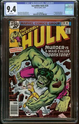 Buy Incredible Hulk #228 CGC 9.4 ((1978 Marvel) 1st Doctor Karla Sofen Moonstone • 77.62£