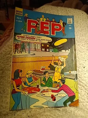 Buy Pep #219 Archie Comics July 1968 Pizza Flying Saucer 🛸 Cover Silver Age  • 12.13£