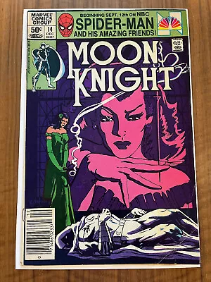 Buy Moon Knight #14, 1st App Of Stained Glass Scarlet, Newsstand, VG+ Condition • 11.64£