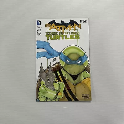 Buy Batman Teenage Mutant Ninja Turtles #1 2016 Blank Variant Sketeched And Inked • 75£