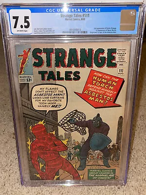 Buy Strange Tales #111 CGC 7.5 Marvel 1963 2nd Doctor Strange! Avengers! L9 313 Cm • 1,514.39£