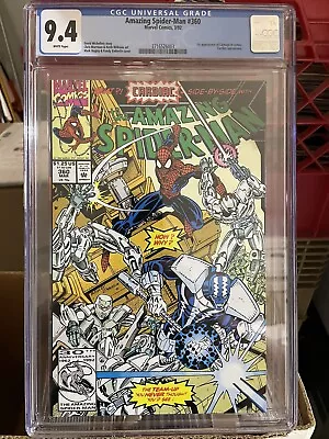 Buy Amazing Spider-Man 360 CGC 9.4 NM 1st Carnage In Cameo Marvel White Pages • 61.34£