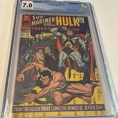 Buy Tales To Astonish #90 CGC 7.0 OW/WP - 1st App Abomination Silver Age Marvel Lot • 116.48£