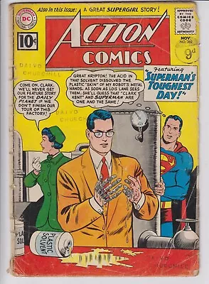 Buy Action Comics 282 -  Superman's Toughest Day!  - LAST 10c - LOW / VERY LOW GRADE • 5.99£