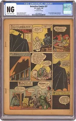 Buy Detective Comics (1937 1st Series) 37 CGC Coverless 4251009013 • 1,025.12£