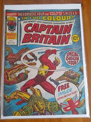 Buy Captain Britain #1 Oct 1976 FINE+ 6.5 1st Appearance Of Captain Britain • 99.99£