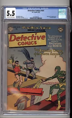 Buy Detective Comics #181 CGC 5.5 Origin & 1st App Human Magnet 1952 • 388.30£