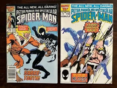 Buy Spectacular Spider-Man #116, 119 LOT Sabretooth, Peter David • 15.53£