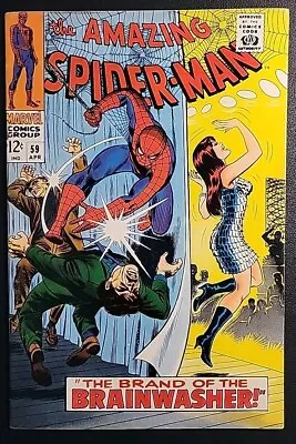 Buy 🔥 AMAZING SPIDER-MAN #59 🔑 1st MARY JANE WATSON COVER! ROMITA/LEE 💎 1968 VF • 116.48£